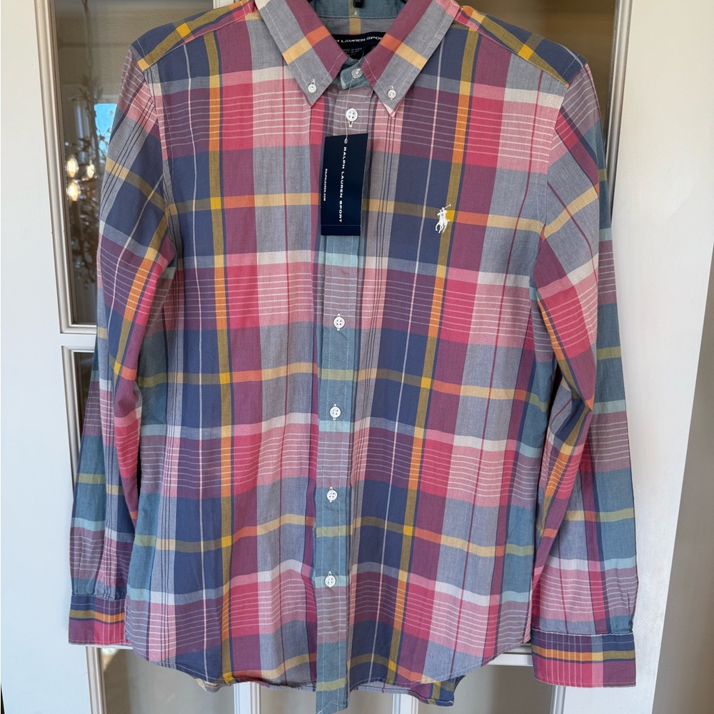 Polo by Ralph Lauren Sport size 12  Multicolor Plaid Shirt NWT